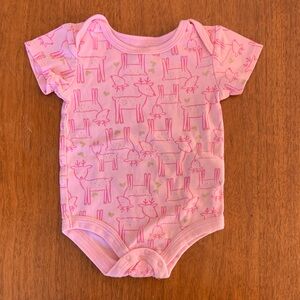 😊FREE😊 NWOT Canadiana Deer Print Bodysuit for Kids size 6-9m